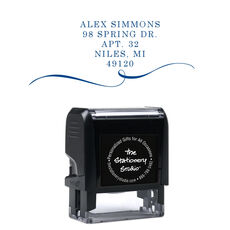 Elegant Flourish Address Rectangular Self-Inking Stamp