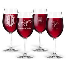 Personalized Monogrammed Acrylic Wine Glasses 12 Oz