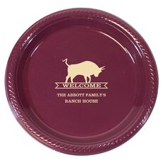 Ranch Welcome Banner Plastic Plates