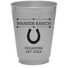 Horseshoe Napkins Colored Shatterproof Cups