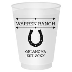 Horseshoe Napkins Shatterproof Cups