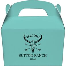 Longhorn Skull with Arrows Gable Favor Boxes