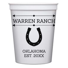 Horseshoe Napkins Stadium Cups