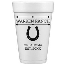 Horseshoe Napkins Styrofoam Cups