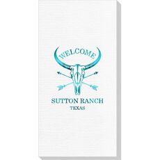 Longhorn Skull with Arrows Deville Guest Towels