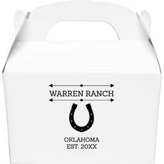 Horseshoe Napkins Gable Favor Boxes