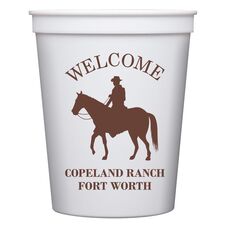 Cowboy with Horse Stadium Cups