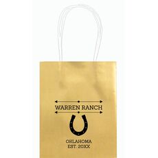 Horseshoe Napkins Mini Twisted Handled Bags