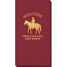 Cowboy with Horse Guest Towels