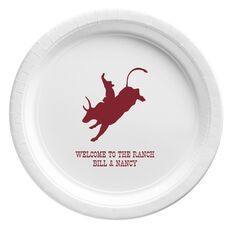 Bull Rider Paper Plates