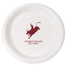 Bull Rider Plastic Plates