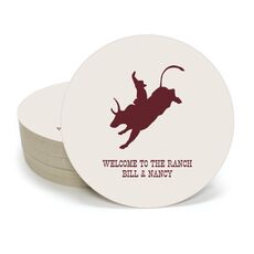 Bull Rider Round Coasters