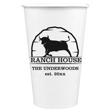Bull Ranch House Paper Coffee Cups