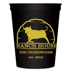 Bull Ranch House Stadium Cups