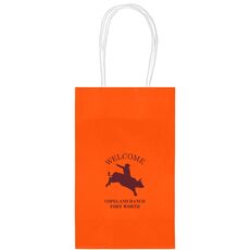 Bull Rider Silhouette Medium Twisted Handled Bags