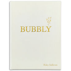 Bubbly Personalized White Leather Book