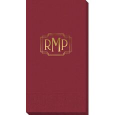 Interlocking Frame Monogram Guest Towels