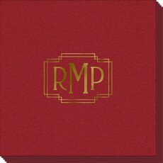 Interlocking Frame Monogram Linen Like Napkins