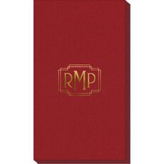 Interlocking Frame Monogram Linen Like Guest Towels