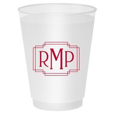 Interlocking Frame Monogram Shatterproof Cups