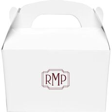 Interlocking Frame Monogram Gable Favor Boxes