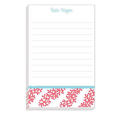 Coral Stripe Notepads