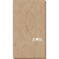 2 Initials Plus Heart Bali Guest Towels