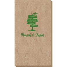 Aloha Welcome To Our Wedding Bali Guest Towels