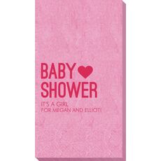 Baby Shower with Heart Bali Guest Towels