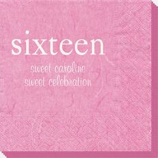Big Number Sixteen Bali Napkins