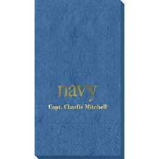 Big Word Navy Bali Guest Towels