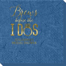 Brews Before The I Dos with Rings Bali Napkins