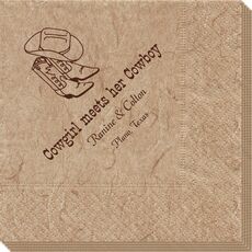 Western Boots & Cowboy Hat Bali Napkins