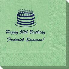 Sophisticated Birthday Cake Bali Napkins
