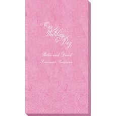 Elegant Our Wedding Day Bali Guest Towels