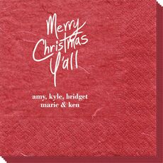 Fun Merry Christmas Y'all Bali Napkins