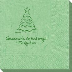 Decorative Christmas Tree Bali Napkins