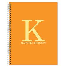 Large Initial Spiral Notebook