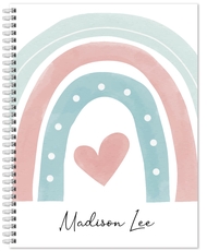 Rainbow Heart Spiral Notebook