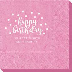 Confetti Dots Happy Birthday Bali Napkins