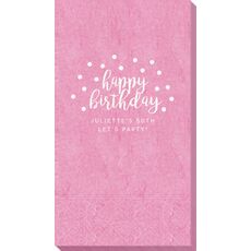 Confetti Dots Happy Birthday Bali Guest Towels