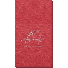 Elegant 40th Anniversary Bali Guest Towels