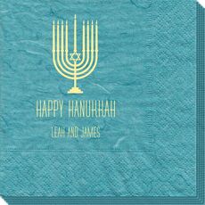 Happy Hanukkah Menorah Bali Napkins