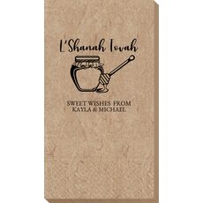 L'Shanah Tovah Honey Pot Bali Guest Towels