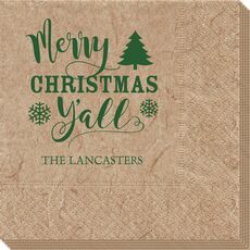 Merry Christmas Y'all Bali Napkins