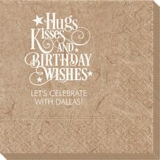 Hugs Kisses and Birthday Wishes Bali Napkins