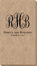 Fancy Script Monogram with Text Bali Guest Towels