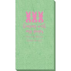 Hanging With My Peeps Easter Bali Guest Towels