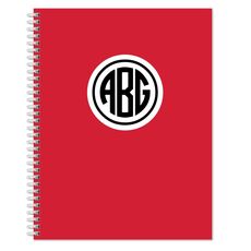 Circle Monogram Spiral Notebook