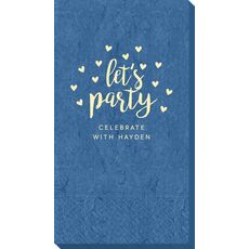Confetti Hearts Let's Party Bali Guest Towels